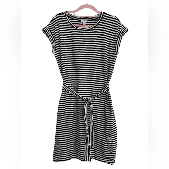 J.Crew Striped Tie-Waist T-Shirt Dress | Size M (8) - Picture 4 of 5